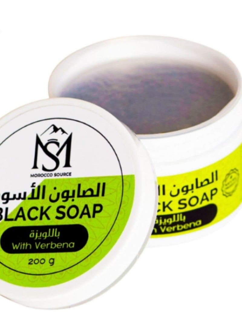 المصدر المغربي  الصابون الأسود المغربي باللويزة 200جرام - Image 4