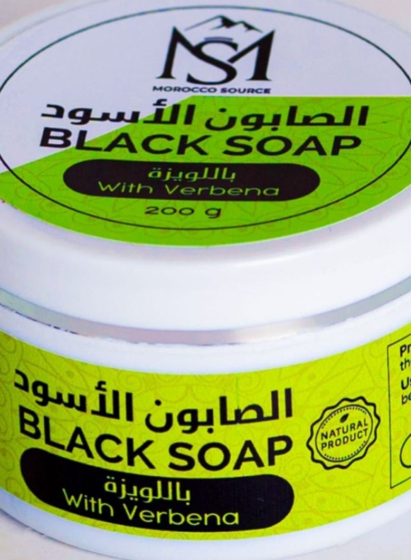 المصدر المغربي  الصابون الأسود المغربي باللويزة 200جرام - Image 2