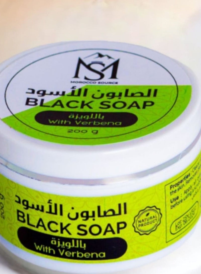 المصدر المغربي  الصابون الأسود المغربي باللويزة 200جرام - Image 3