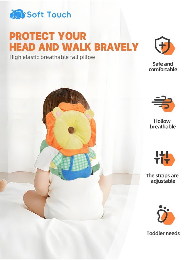 Soft Touch Baby Head Protector Pad for Baby Toddler Walker Anti Fall Infant Walking Head Protection Backpack Cushion Adjustable Toddlers Head Safety Pad Cushion Backpack Baby Back Protection for Crawling Walking  - Image 2