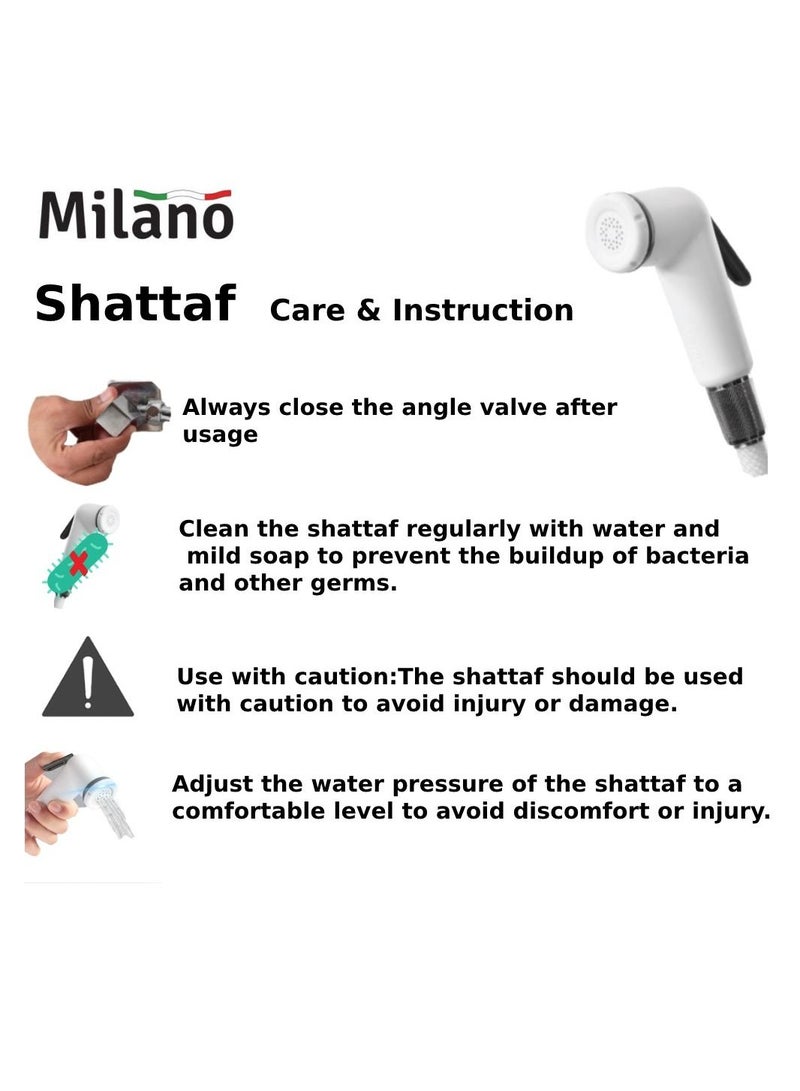 milano Phantom Shattaf Set With Matte Color, Acrylic Shattaf for Toilets, Bathroom, Lavatory Black - Image 2