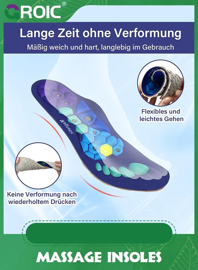 GROIC Sports Insoles,Orthopedic Acupressure Insoles,Reflexology Massage Insoles for Pain Relief, Comfortable Foot Support for Men, Fasciitis Insoles Shoe Inserts  - Image 4