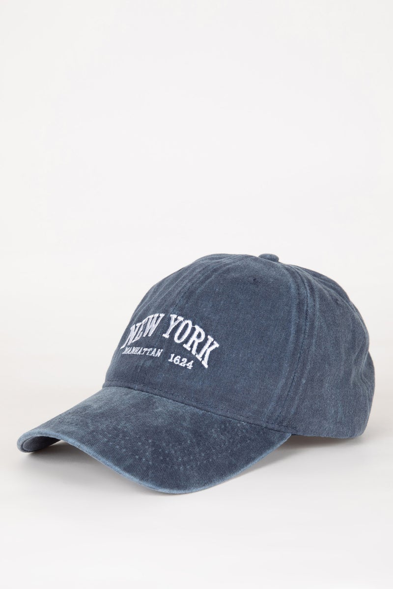 DeFacto Blue Woman Woman Cotton Cap Hat Casual - Image 1