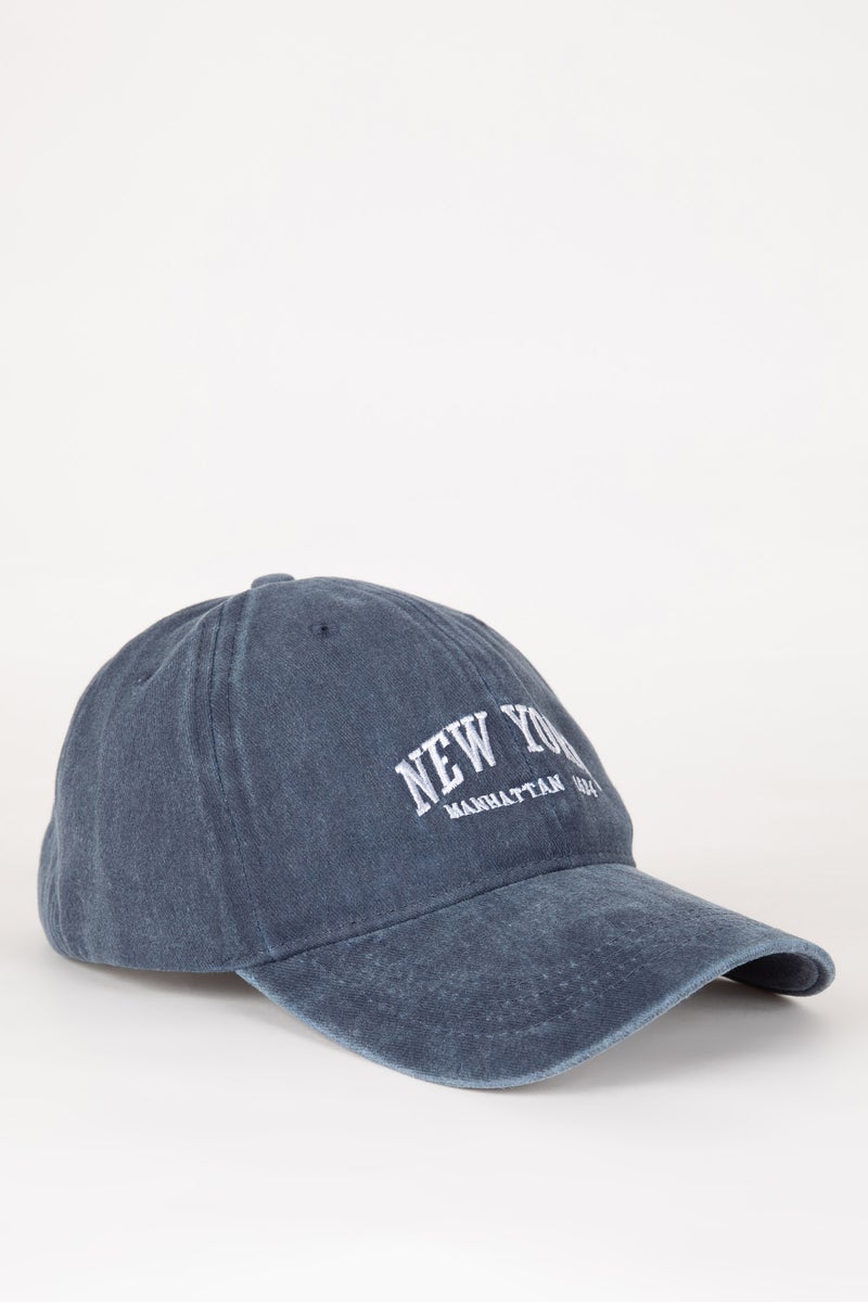 DeFacto Blue Woman Woman Cotton Cap Hat Casual - Image 2