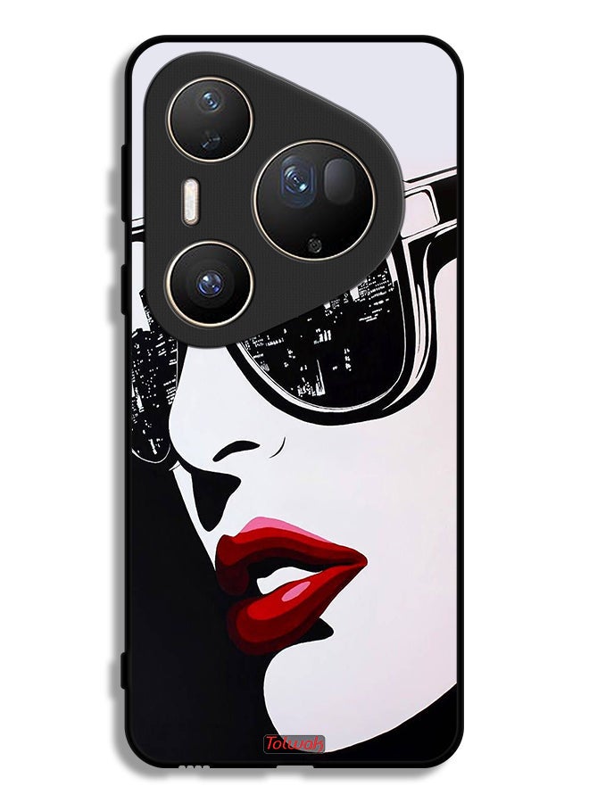 Tolwak Huawei Pura 80 Ultra Protective Case Cover Girl Face Abstract Art - Image 1