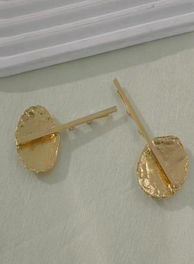 Guqqeuc Seashell Hair Clips Rhinestone Bobby Pins for Women Girls Gold Shell Hair Barrettes for Summer Beach Head Pieces for Ponytail Hair Bun Accessories for Short Long Hair 2 Pcs - Image 4