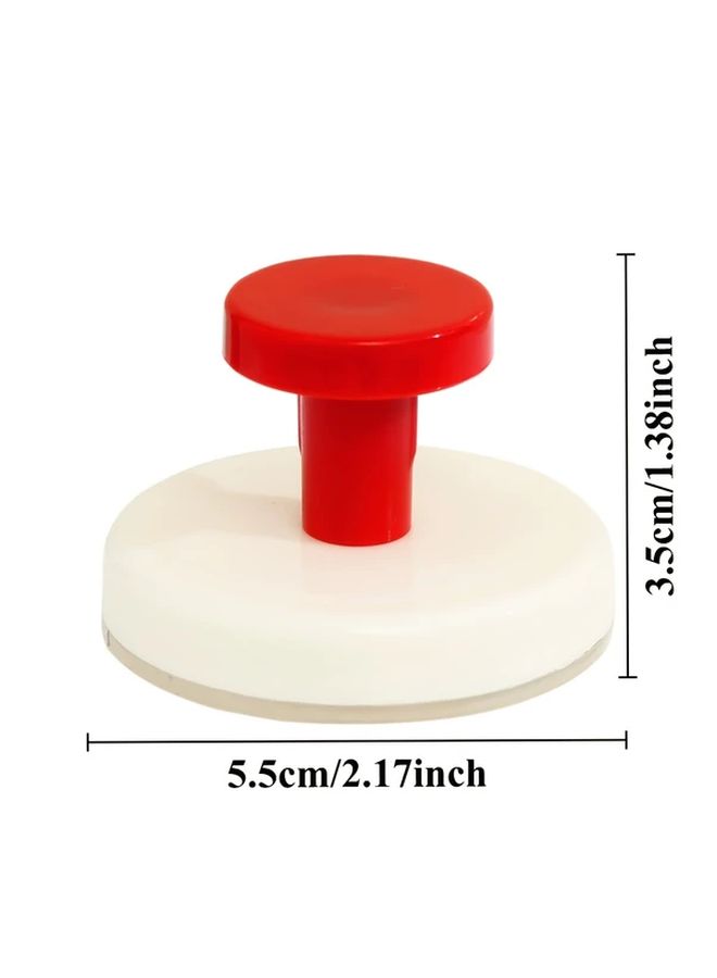 Red 4pcs Strong Adhesive Hooks Damage Free Wall Mounted Heavy Duty Hanging Solution - Image 4