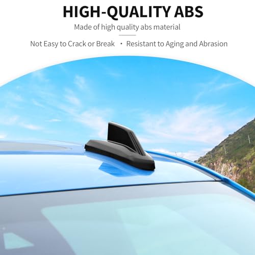 JeCar غطاء قاعدة هوائي على شكل زعنفة سمكة سوداء من JeCar متوافق مع شيفروليه سيلفرادو وتاهو وسوبربان وجي إم سي يوكون وجي إم سي سييرا وكاديلاك إسكاليد 2019-2025 - Image 2