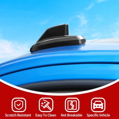 JeCar غطاء قاعدة هوائي على شكل زعنفة سمكة سوداء من JeCar متوافق مع شيفروليه سيلفرادو وتاهو وسوبربان وجي إم سي يوكون وجي إم سي سييرا وكاديلاك إسكاليد 2019-2025 - Image 4