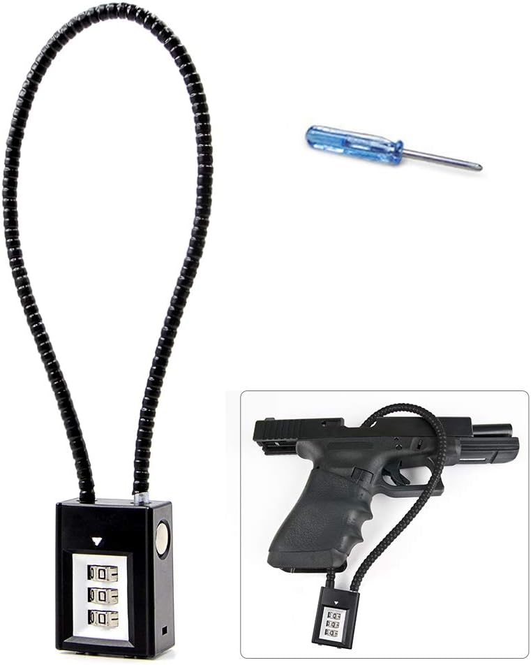 RioRand Trigger Lock 3 Digit Combination 15 Inch Gun Cable Lock - Image 1