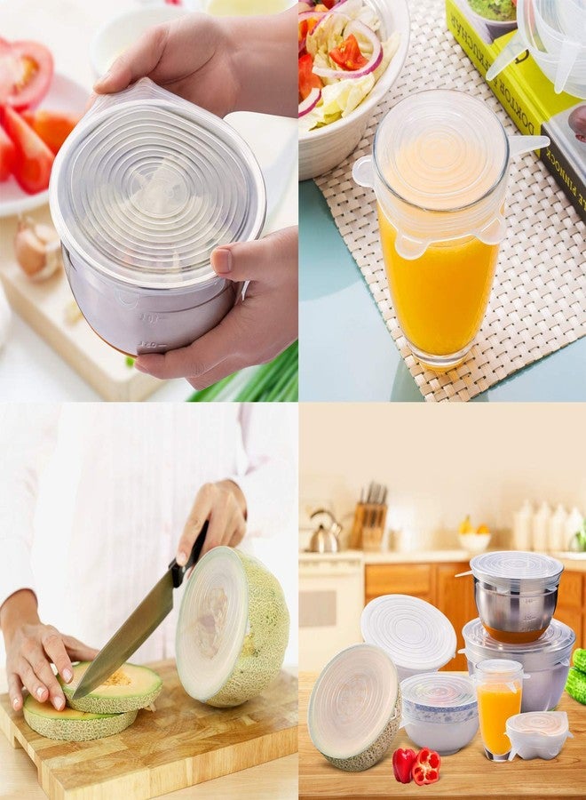 JENY Silicone Stretch Lids, Various Sizes Durable Food Bowl Cover, Expandable Fresh-Keeping Cover reuseable Flexible Covers (Free Size 3 set) - Image 5