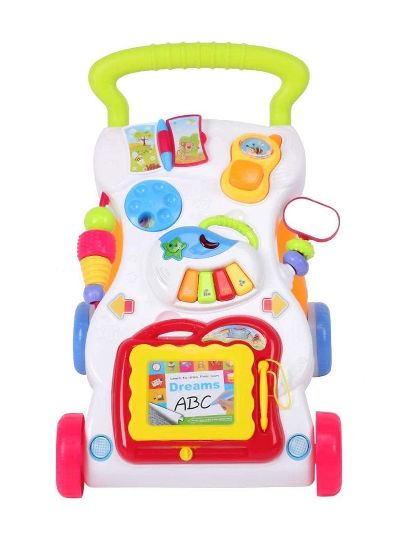 HUNGER Born Baby Multi-function Walker Toy Baby Stroller Anti-rollover Learning Stand With Music - Image 1