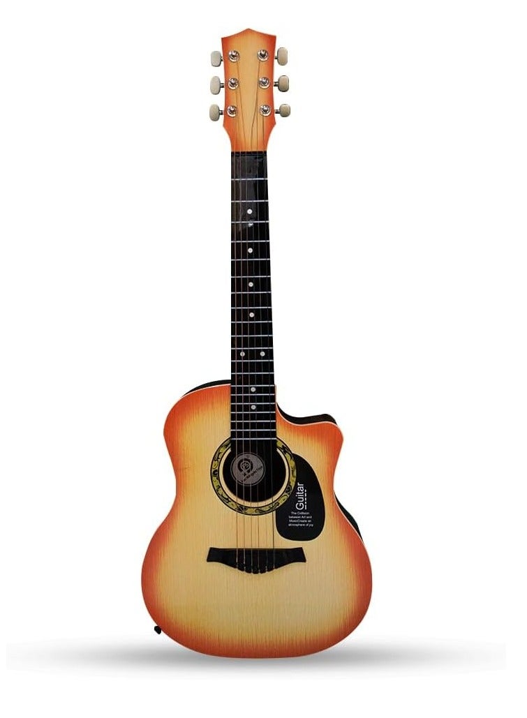 UKR 32-Inch Wooden 6-String Acoustic Guitar for Kids (Ages 3+) – Beginner-Friendly Brown Guitar for Learning & Music Education | Perfect Musical Instrument Toy for Toddlers & Young Musicians - Image 2
