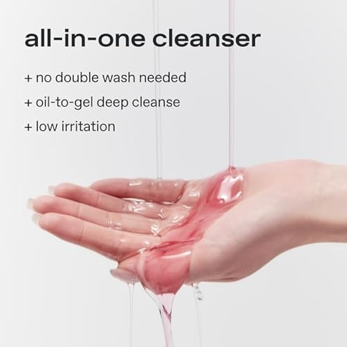 glow guava facial cleanser | oil‑gel hybrid all‑in‑one cleanser | hypoallergenic | deep cleanse with guava extract & botanical oils | lightweight micellar texture for smooth skin | 6.4 fl oz - Image 2
