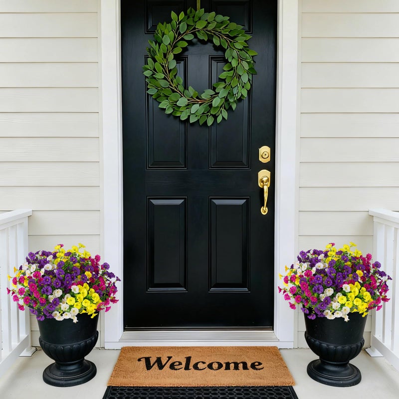 ADXORA 12 Bundles Morning Glory Artificial Flowers for Outdoor Decoration UV Resistant Fake Plastic Plants Artificial Greenery for Indoor Outdoor Garden Patio Window Box Home Decor - Image 3