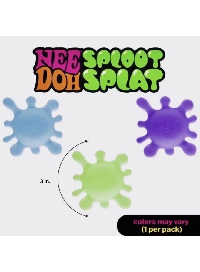 Needoh Schylling NeeDoh Sploot Splat Squishy Toy, Stress Relief Sensory Fidget Toy for Kids & Adults, Viral Squeeze Toy for Anxiety & ADHD, Soft Slow-Rising Splat Ball, 3+ Age, - Image 5