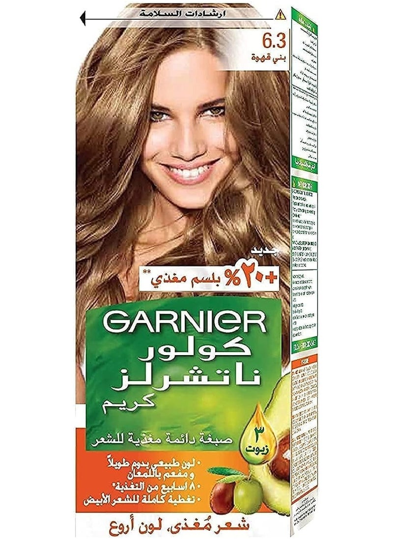 Garnier Garnier Color Naturals Permanent Creme Hair Color - 6.3 Mocca 112 ML  - Image 1