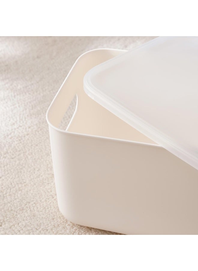 Pan Home Livia Versatile Storage Box with lid 6.5l 26.3x18.5x15.2cm - White - Image 3