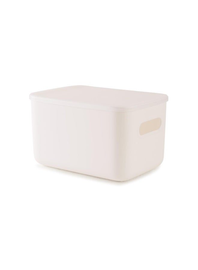Pan Home Livia Versatile Storage Box with lid 6.5l 26.3x18.5x15.2cm - White - Image 1