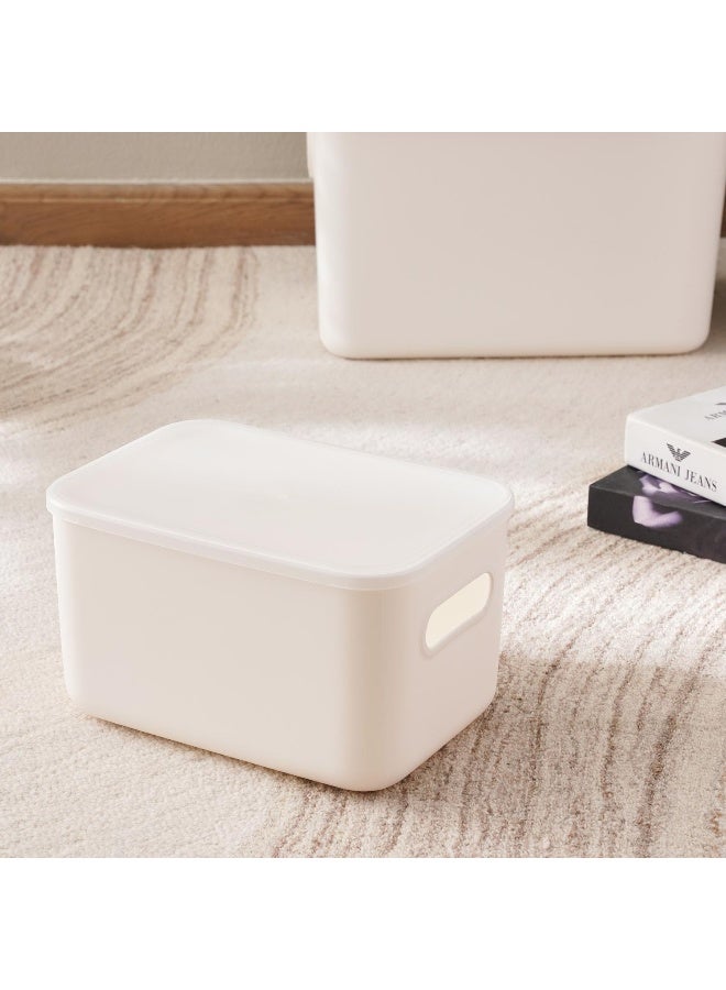 Pan Home Livia Versatile Storage Box with lid 6.5l 26.3x18.5x15.2cm - White - Image 2