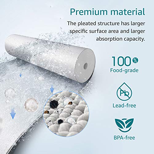 AquaCrest AQUA CREST AP110 Whole House Water Filter, Sediment Filter, 5 Micron, Replacement for 3M® Aqua-Pure AP110, Culligan® P5, APEC, GE FXUSC, Whirlpool®, Any 10" x 2.5" Home Water Filter, Pack of 4 - Image 4