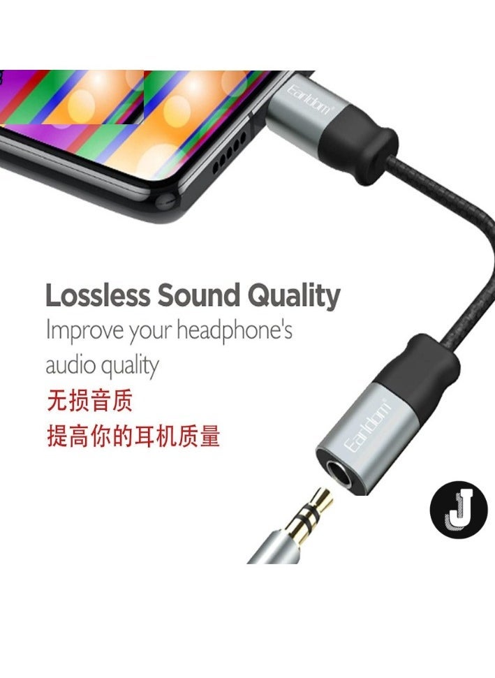 JAJEEK Premium Lightning to 3.5mm Audio Adapter – Black, Compatible with iPhone, Supports Headphones & AUX Cables - Image 2