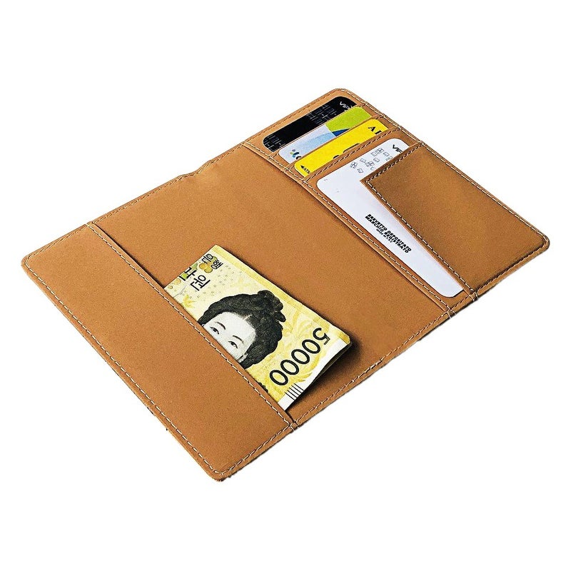 Korean map PU passport bag travel documents passport holder creative online red color passport set card bag - Image 2