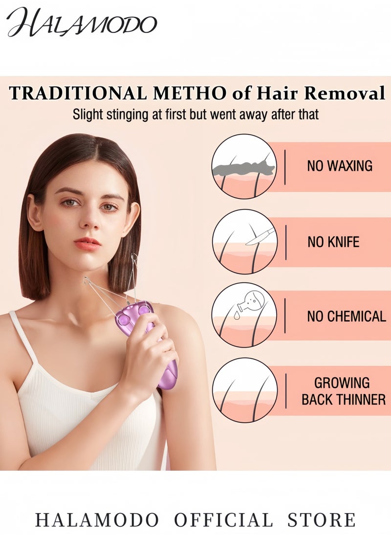 Generic Electric Cotton Thread Hair Remover Facial Hair Removal Device Multi-Function Hair Removal Set Safe Gentle for Full Body Use  - Image 3