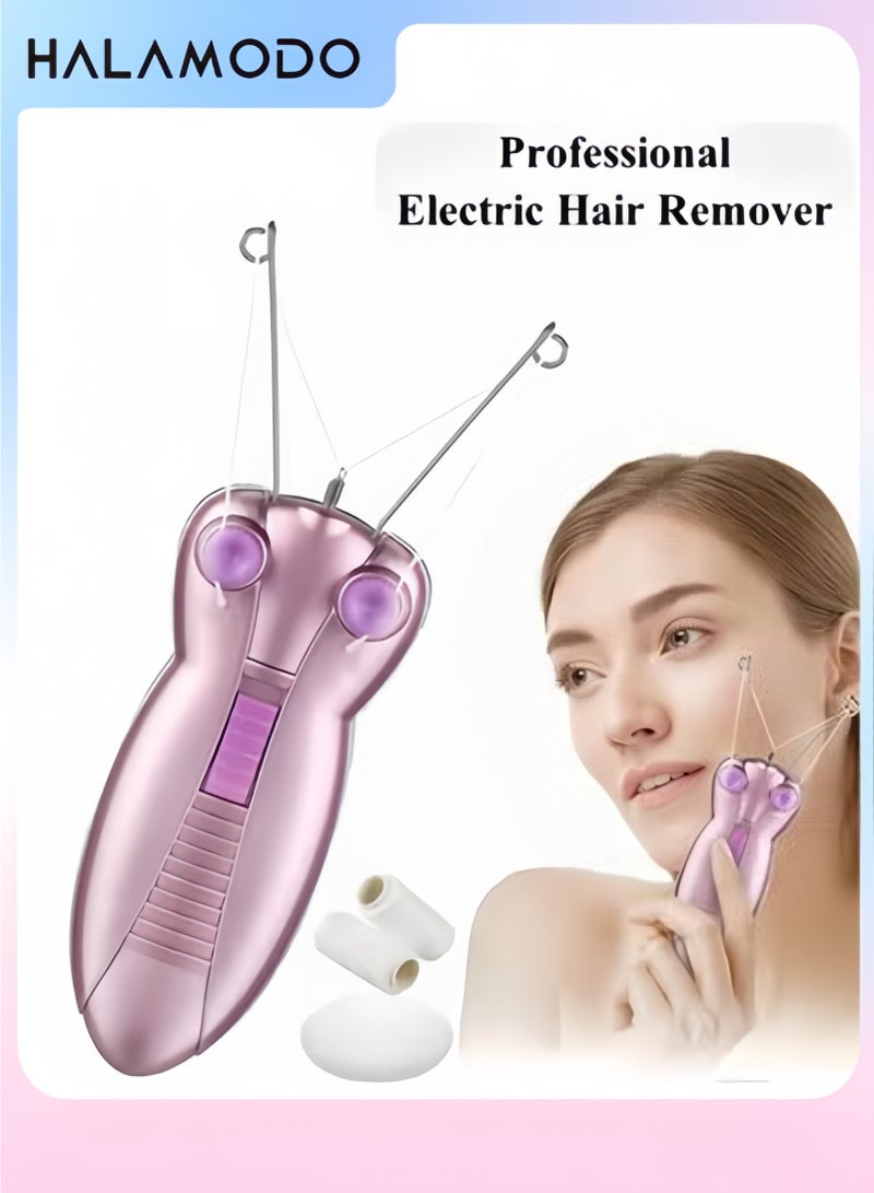 Halamodo Electric Cotton Thread Hair Remover Facial Hair Removal Device Multi-Function Hair Removal Set Safe Gentle for Full Body Use - Image 1