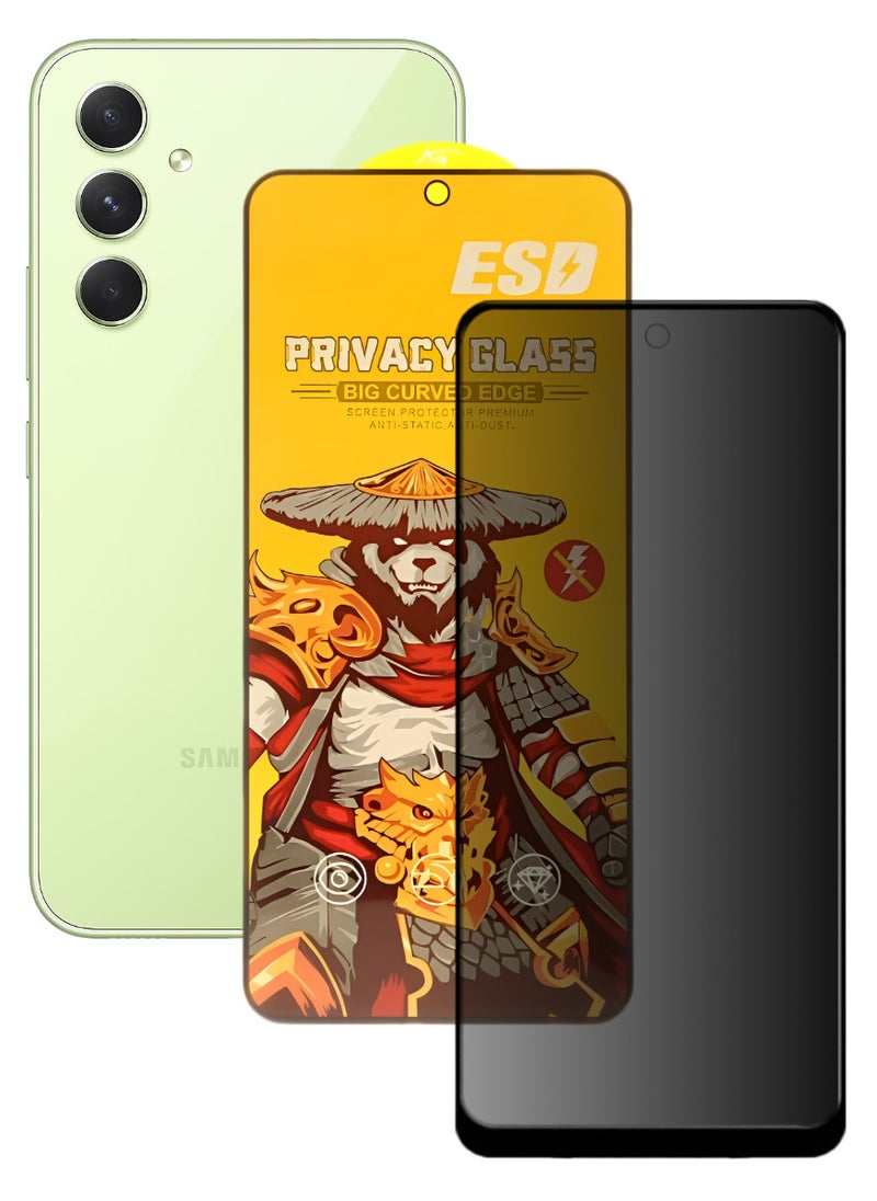 ESD Tempered Dustproof Privacy Glass Screen Protector Compatible For Samsung Galaxy A54 5G - Image 1