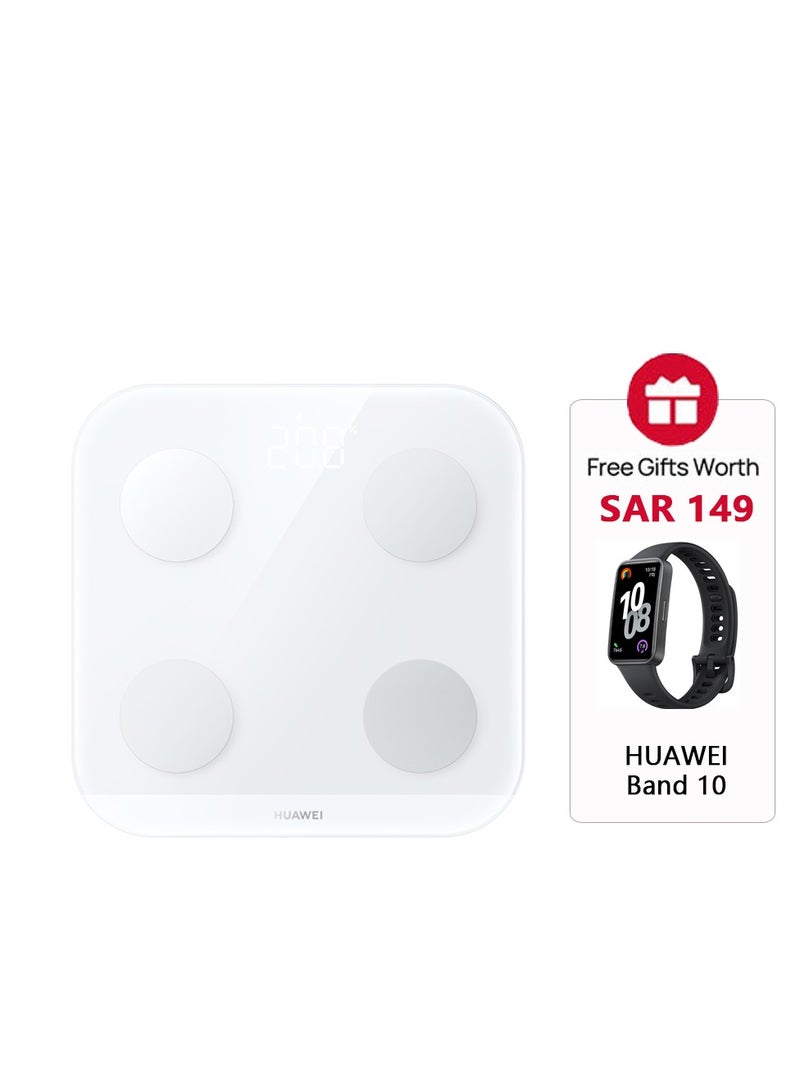 هواوي ساعة HUAWEI Scale 3+Band 10 الذكية، وزن الدهون في الجسم، 11 مؤشرًا لتكوين الجسم، نسخة البلوتوث - Image 1