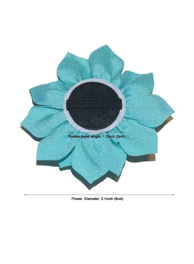 4pcs collar flowers Multicolored collar bow tie flowers set grooming accessories OD 8cm, Fabric, no gem - Image 1