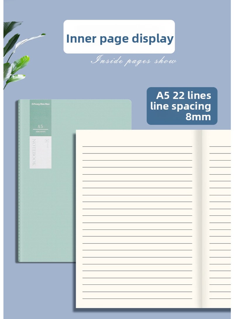 4-Pack A5 Notebooks, Wide Ruled Paper - 76 Pages/Book, 4 Assorted Colors - for School, College, Office & Home Use - Bulk Journals for Note-Taking, Writing - Image 4