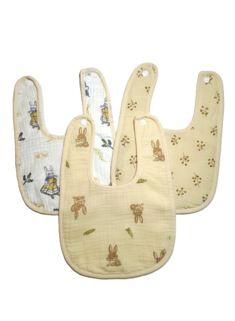بيبي كلو Soft Absorbent Cotton Baby Bibs 3 Pack