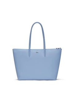LACOSTE Lacoste Women's Concept Fashion Versatile Large Capacity Zipper Handbag Tote Bag Shoulder Bag Large Size Linen blue  - Image 1