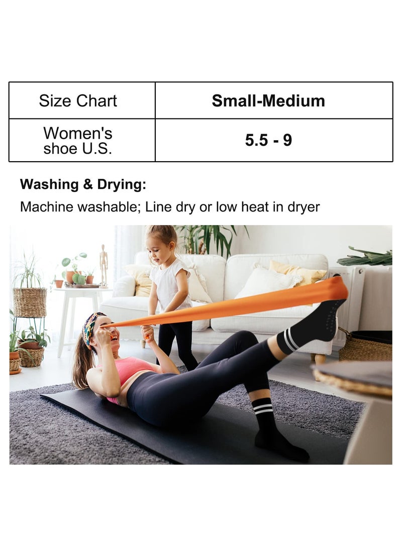 Cuken Pilates Socks with Grips for Women, Non-slip Yoga Athletic Socks for Barefoot Workout Hospital (Multicolour) - Image 2