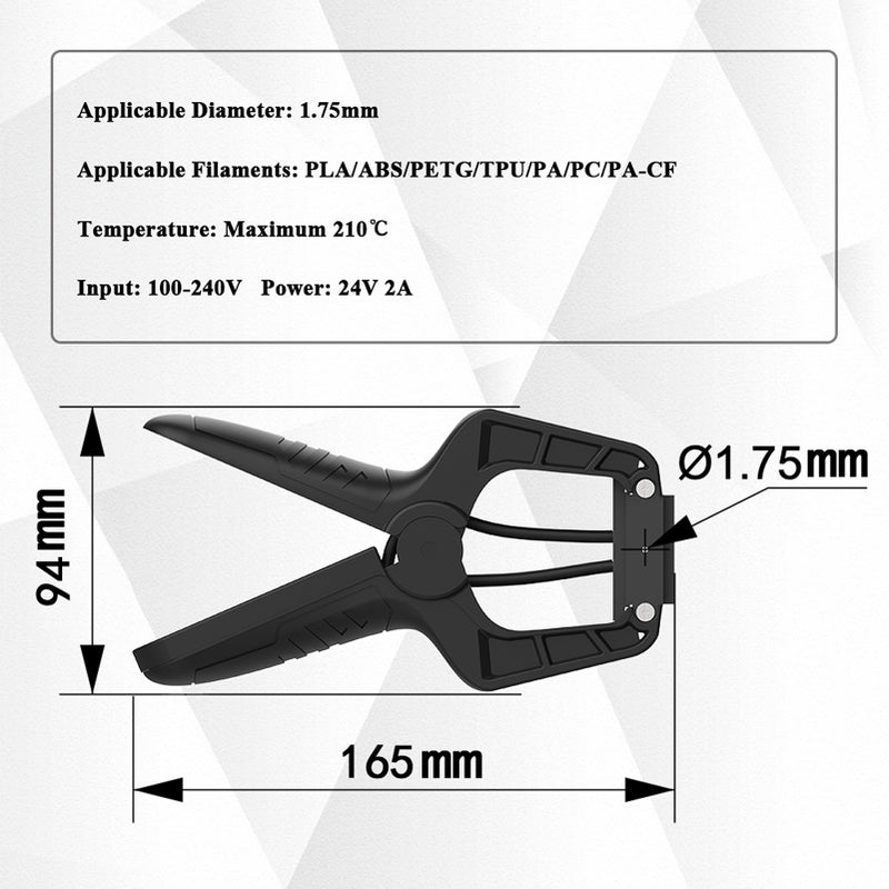 Filament Welder Splicer Connector Suitable for 3D Printer Filament 1.75mm PLA/ABS/PETG/TPU/PA/PC Material Rapid Heating Intelligent Protection Easy To Use - Image 2