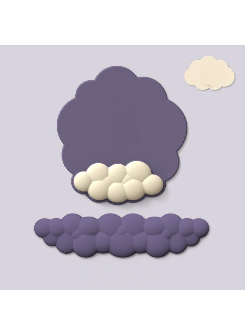 Y&D 3-Piece Office Keyboard Cloud Wrist Rest And High Density Memory Silicone Non Slip Base Mouse Pad - Image 1