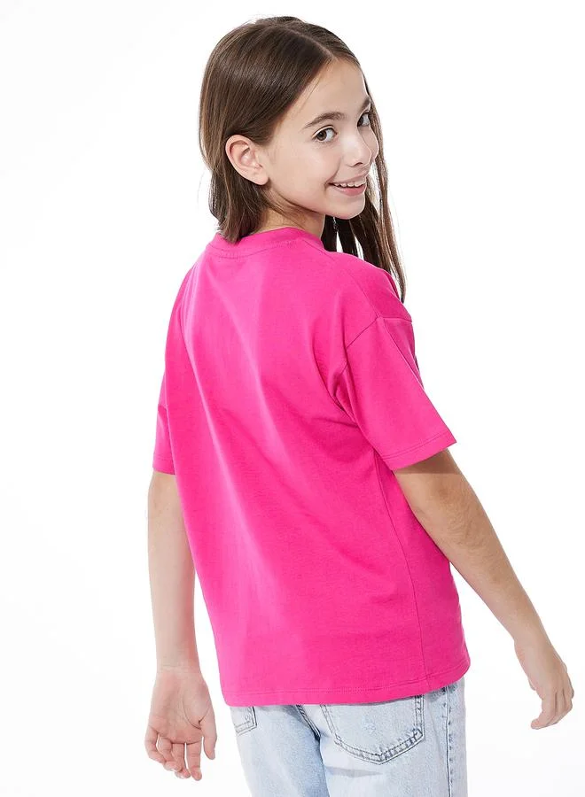 victor and jane Graphic Print Dropped Shoulder T-Shirt by Styli