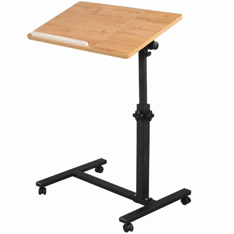 Table Lap Desk for Laptop Rolling Cart Tilting Overbed Bedside Table Overbed Desk Overbed Table with Wheels Adjustable Laptop Stand Sofa Side Table - Image 1
