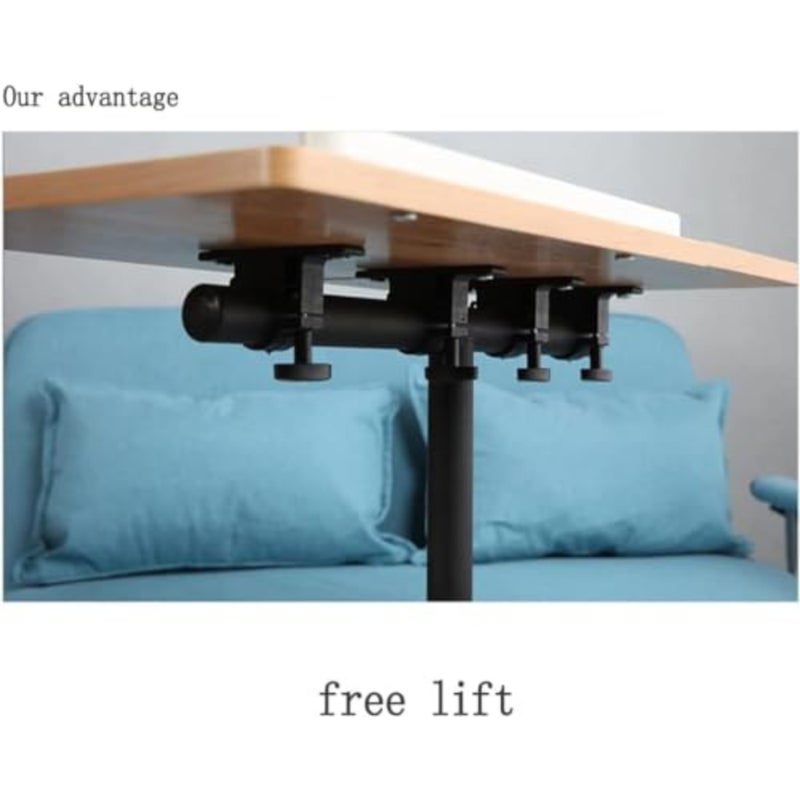 Table Lap Desk for Laptop Rolling Cart Tilting Overbed Bedside Table Overbed Desk Overbed Table with Wheels Adjustable Laptop Stand Sofa Side Table - Image 5