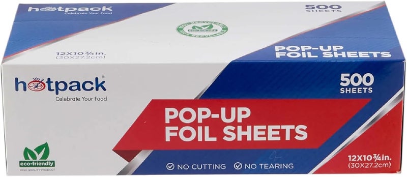 Hotpack Aluminum Pop Up Foil Sheets 30x27.2cm, 500 Sheets - Image 4
