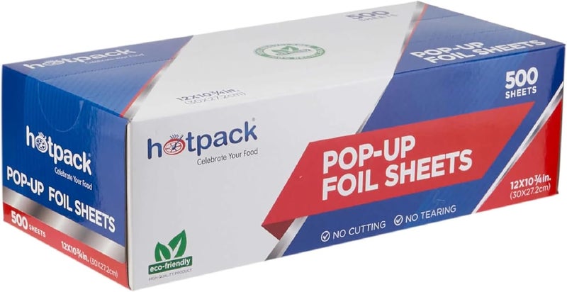 Hotpack Aluminum Pop Up Foil Sheets 30x27.2cm, 500 Sheets - Image 3