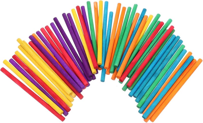 500 Pcs Wooden Ice Cream Making Sticks with Rounded Smooth Edges for DIY Ice Pop Crafts Art and Math Teaching Accessories Safe Non-Scratch Handles for Creative and School Projects - Image 1