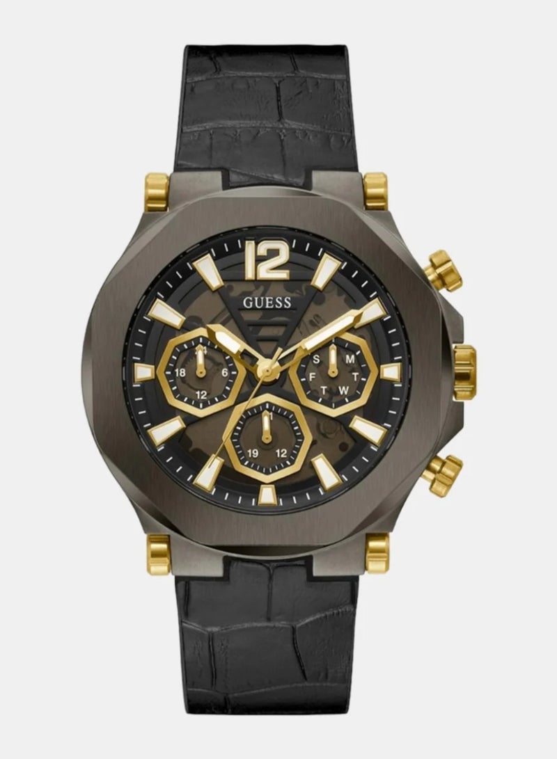 GUESS Mens Black Gunmetal Multi-function Watch - GW0492G1 - Image 1