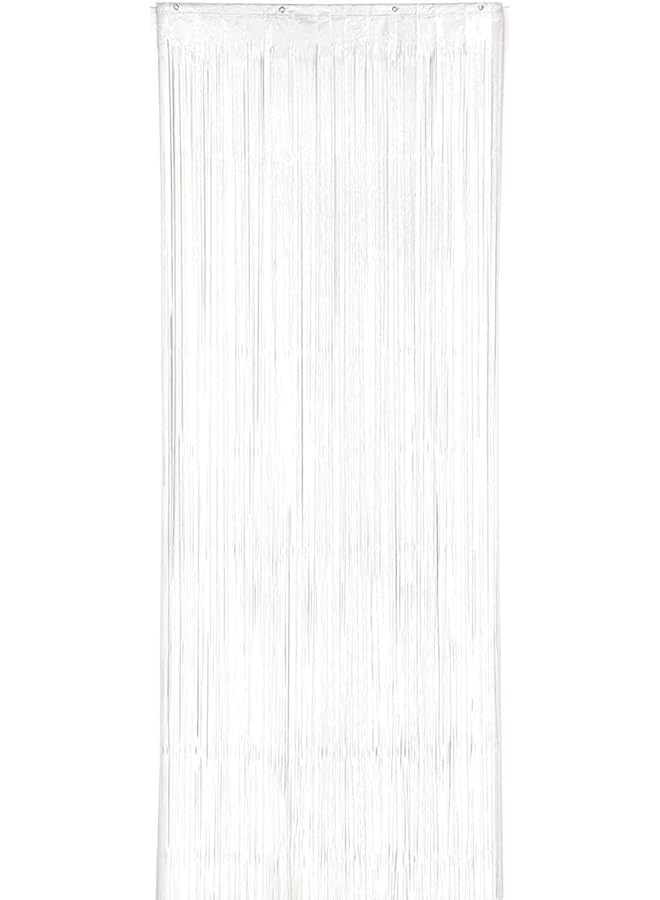Amscan White Metallic Curtain 8ft