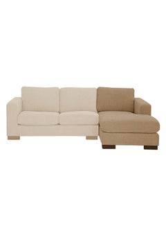 REGAL IN HOUSE Right Corner Sofa with Left Armrest Upholstered in Linen 85x168x88 cm-Light Brown  - Image 3