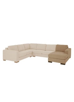 REGAL IN HOUSE Right Corner Sofa with Left Armrest Upholstered in Linen 85x168x88 cm-Light Brown  - Image 4