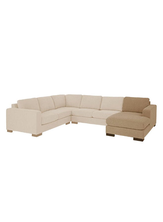 REGAL IN HOUSE Right Corner Sofa with Left Armrest Upholstered in Linen 85x168x88 cm-Light Brown - Image 4