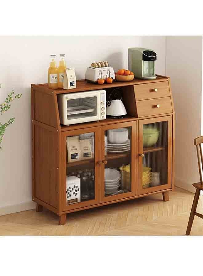 Generic Bamboo And Wood Storage Cabinets,Cabinet, Kitchen Storage Cabinets, Cutlery Cabinets, Sideboard Cabinet，Snack Cabinets,Snack Cabinet,Multi-Space Storage And Storage, Transparent Cabinet Doors, Suitable For Kitchens, Living Rooms And Bedrooms.  - Image 1